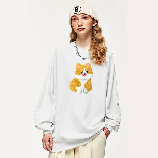 "Embroidered Cutie Cat" Sweatshirt