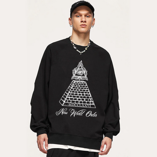 “Niche trend cool pyramid eye print” Sweatshirt