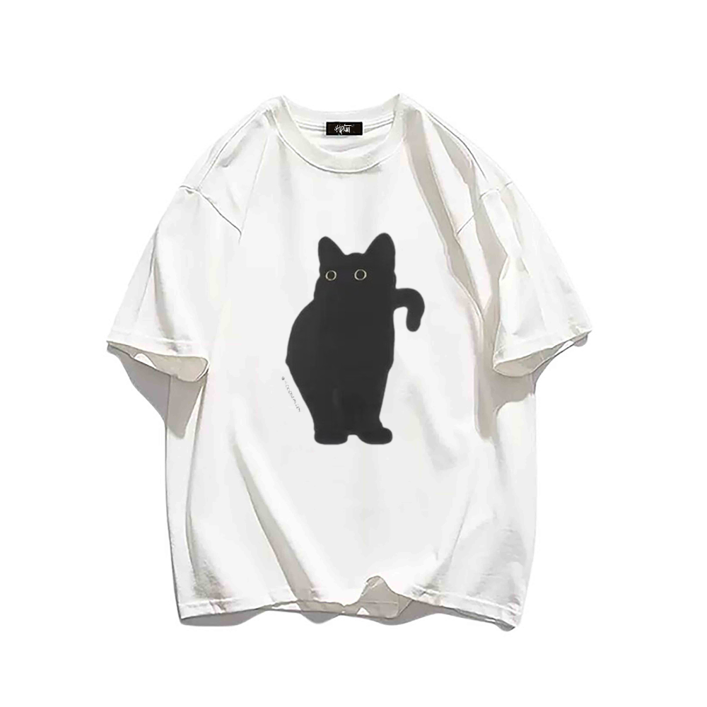 “The Black Cat Looks Around” T-shirt