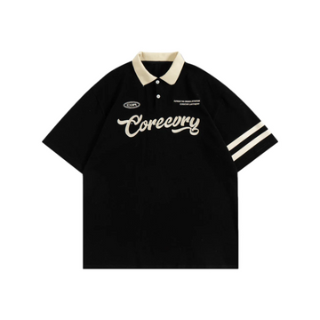 “Vintage Letter Embroidery Polo” Shirts