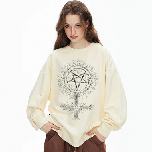 “American style dark star tree print” Sweatshirt