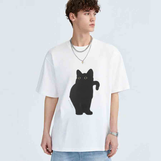 “The Black Cat Looks Around” T-shirt