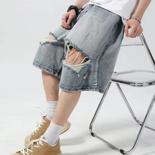 "American Ripped Denim" Shorts