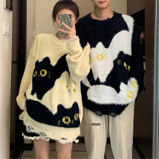 “Cute cat couple senior winter"Sweater