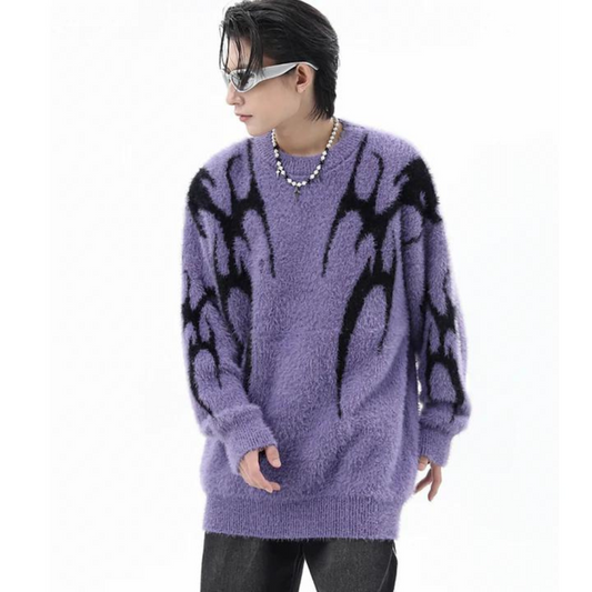 High Street Devil Pattern Jacquard Sweater