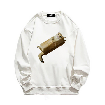 “Square Lazy Cat” Sweatshirt