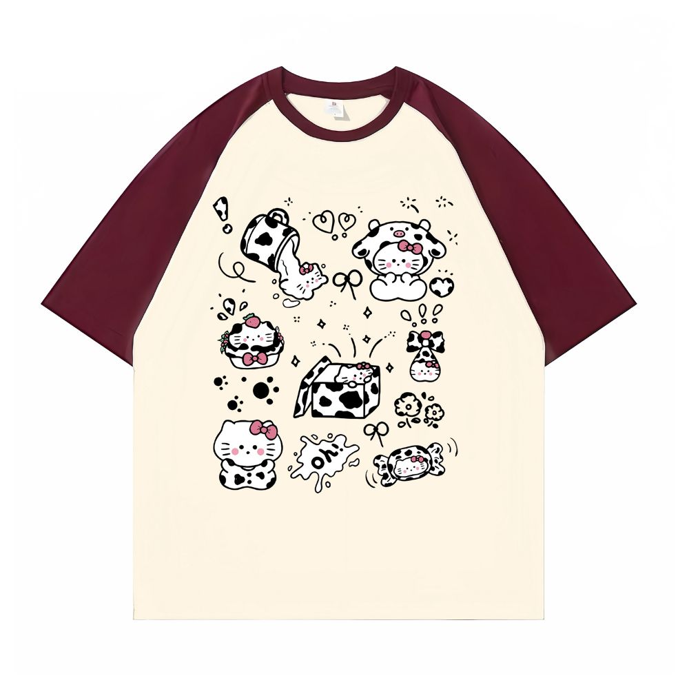 “Kitty With Milk Cap” T-shirt