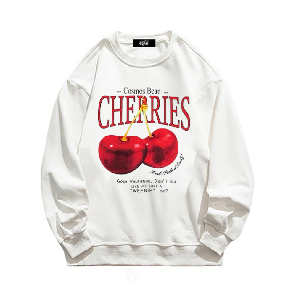 “Style trendy design realistic cherry letter” Sweatshirt