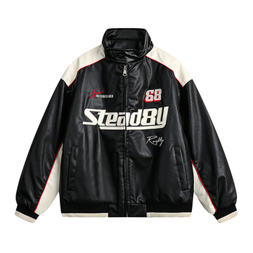 “Contrasting Motorcycle” Jacket