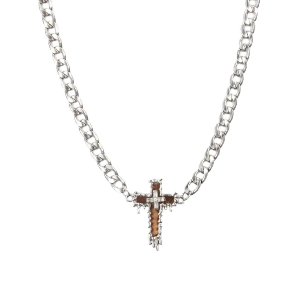 "Retro Cross Titanium Steel" Necklaces