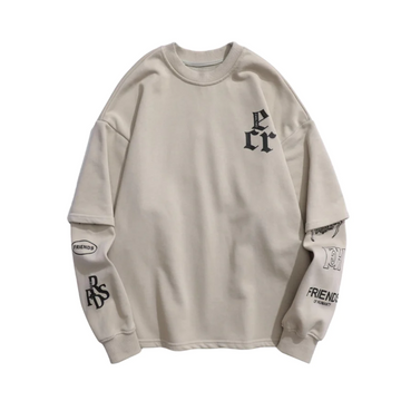 "Retro Letter Print" Sweatshirt