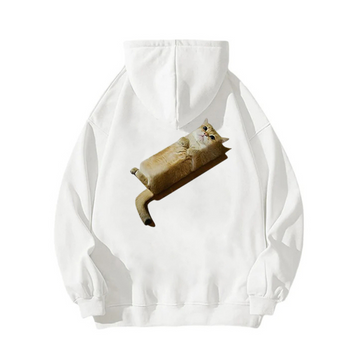 "Square Little Lazy Cat" Hoodie