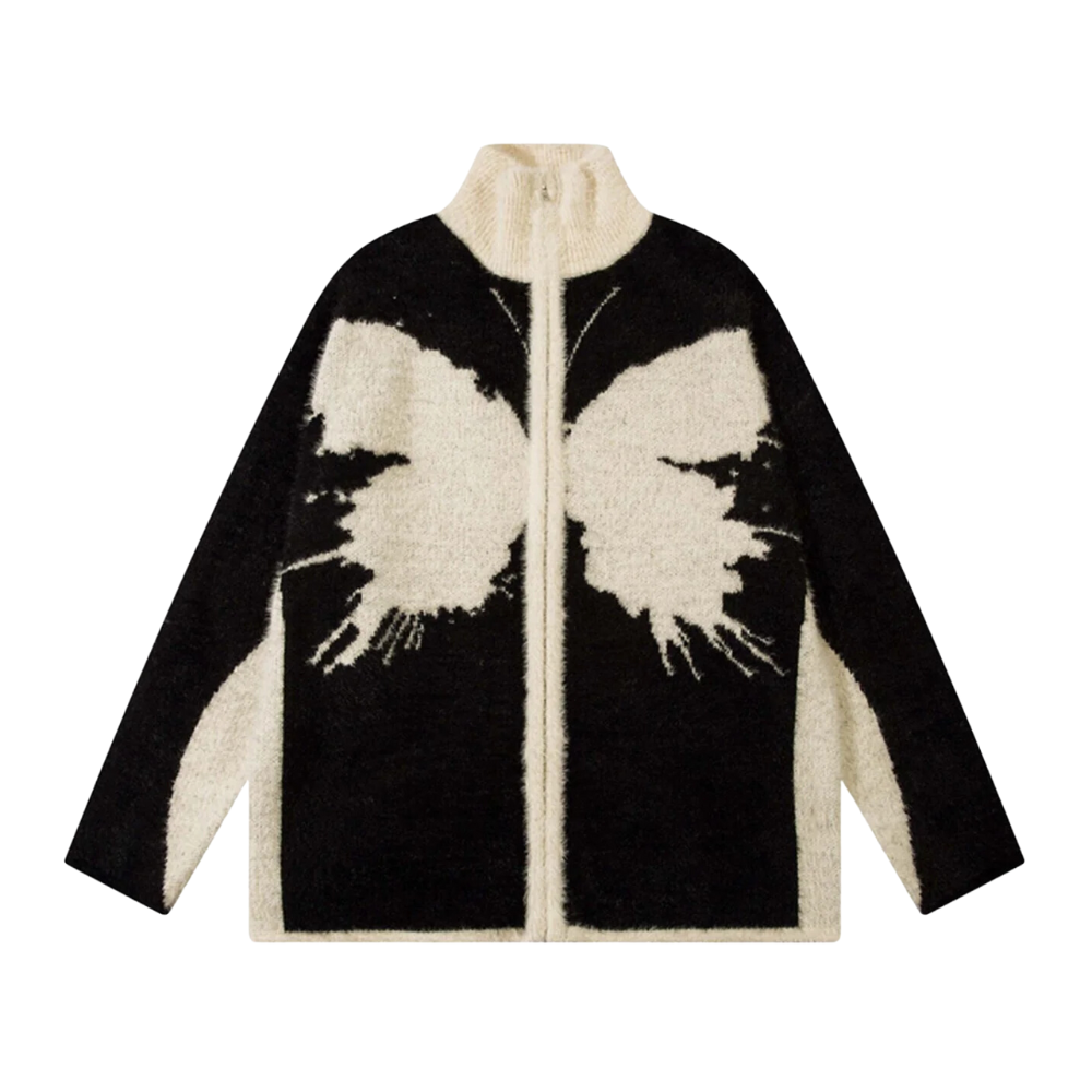 “Contrast Butterfly” Jacket