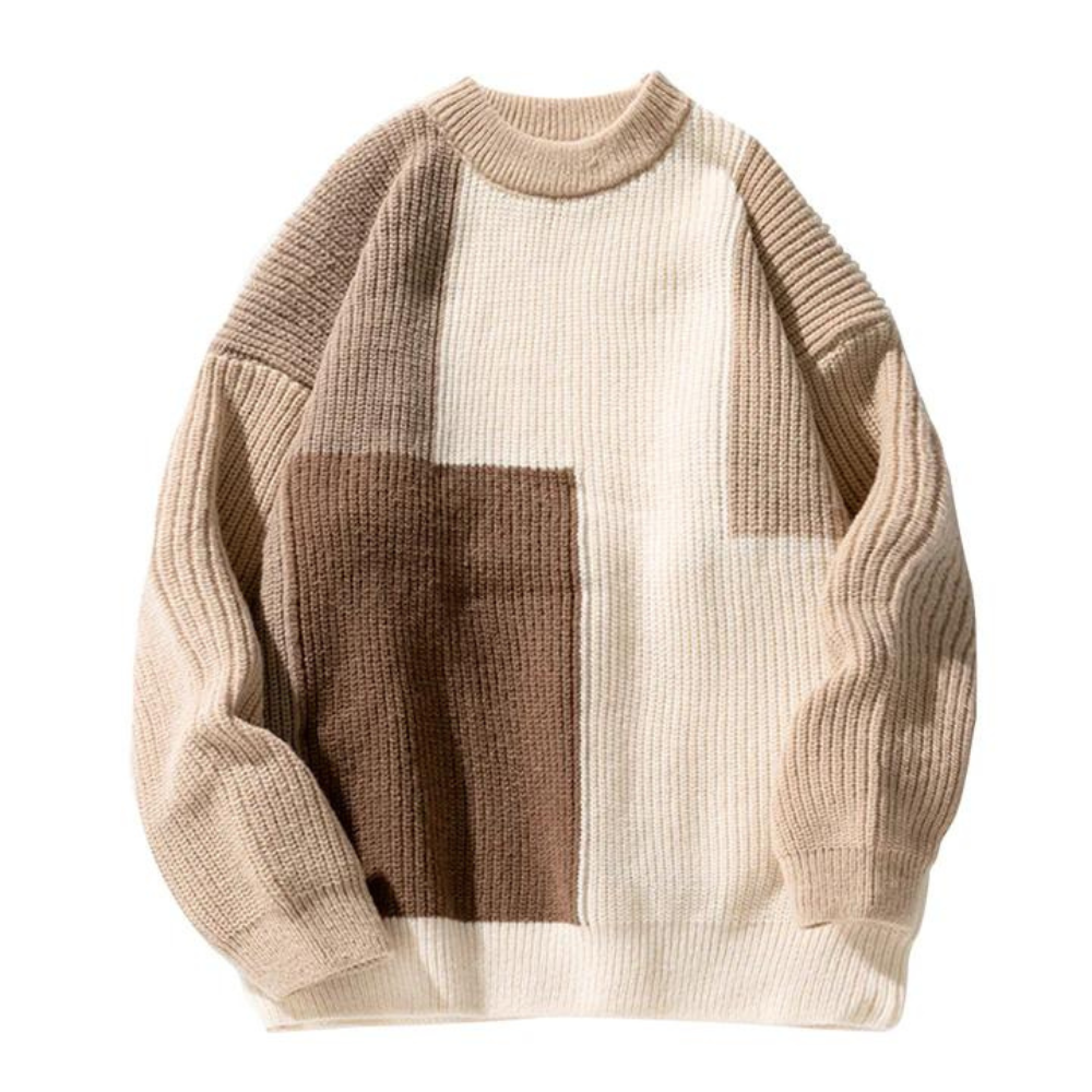 Thick Needle Texture Stitching Sweater