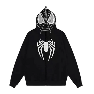 "High Street Spider Flocked Couple" Hoodie