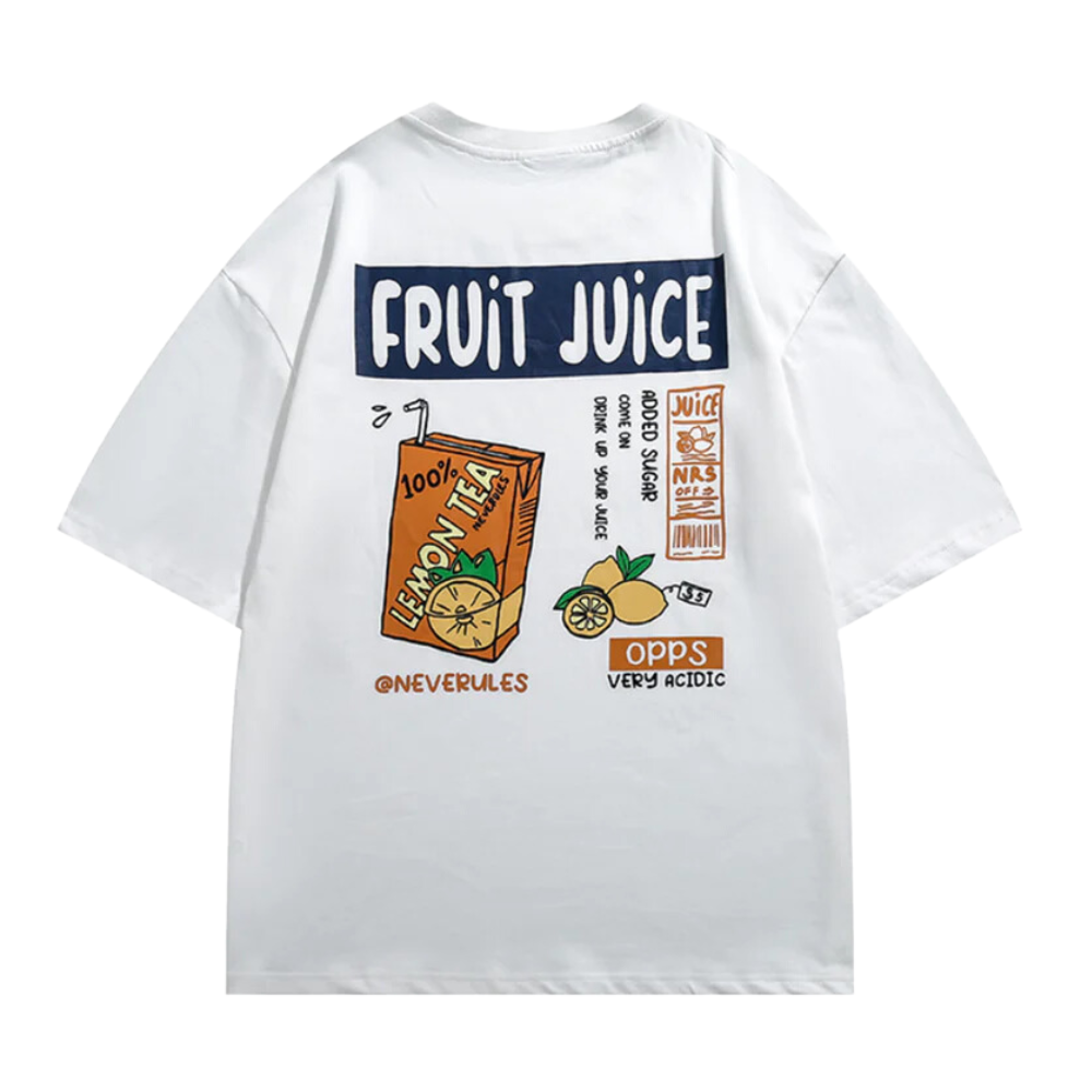 “Juice Pattern Cotton” T-shirt