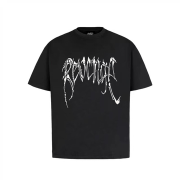 “Dragon bone skull print letters” T-shirt