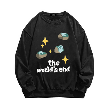 “Style trendy letter earth broken print” Sweatshirt