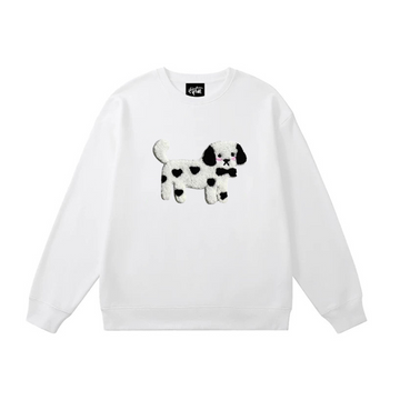 "Embroidered Cute spotted dog" Sweatshirt