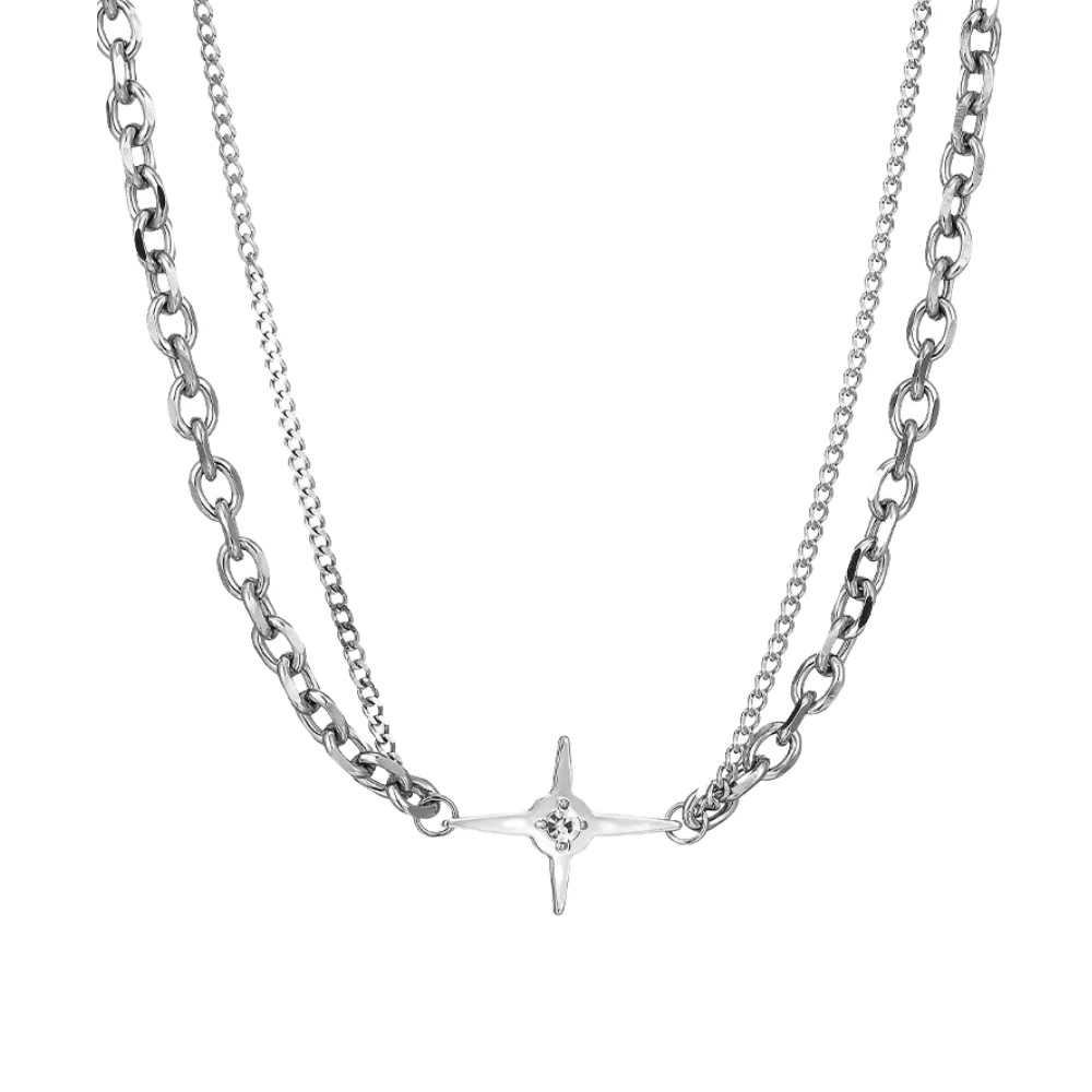 "Cross Double-Layered" Necklaces