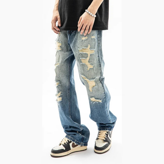 "High Street Washed Gradient Ripped" Jeans