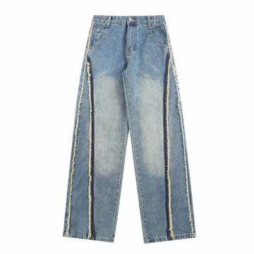 "Hip-hop Raw edge Washed" Jeans