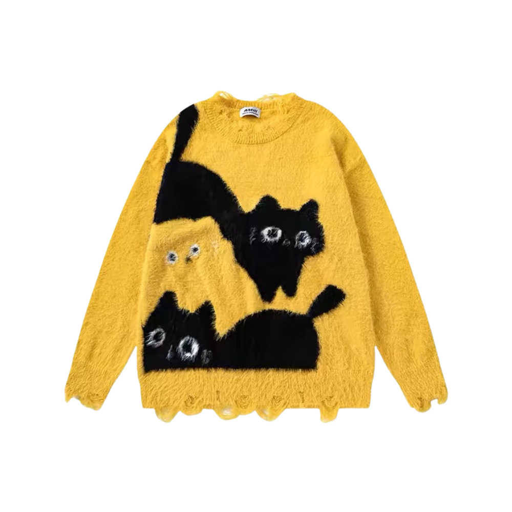 “Cute cat couple senior winter"Sweater