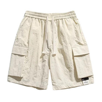 "Retro Solid Color All-Match Cargo" Shorts