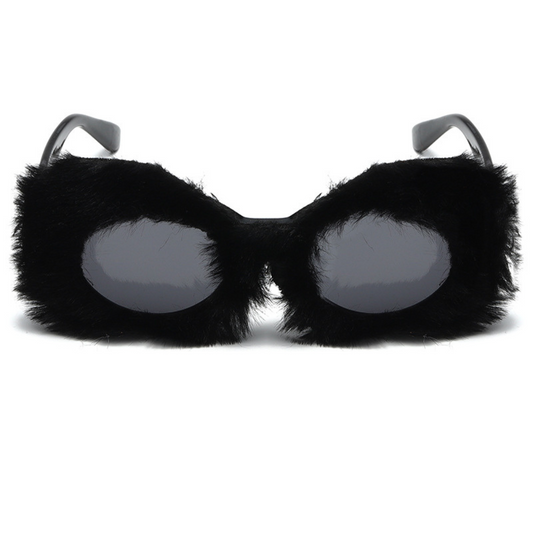 "Y2K Plush Personalized Cat Eye"Glasses