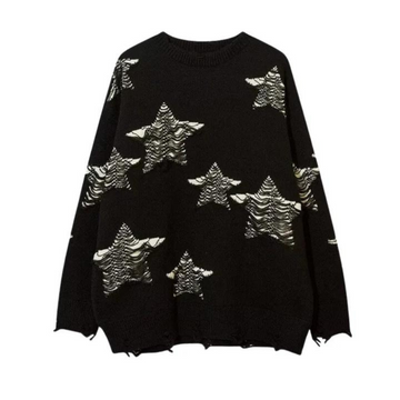 Casual Hollow Hole Stars Sweater