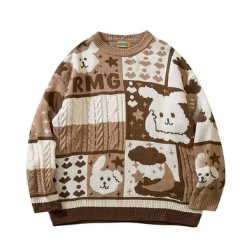 Cute Bunny Stitching Sweater