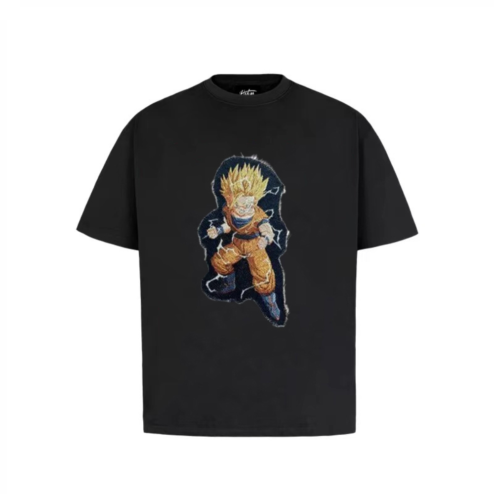 “Cartoon character fighting posture printing” T-shirt