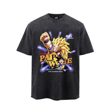 “Street retro Saiyan fashion brand print” T-shirt