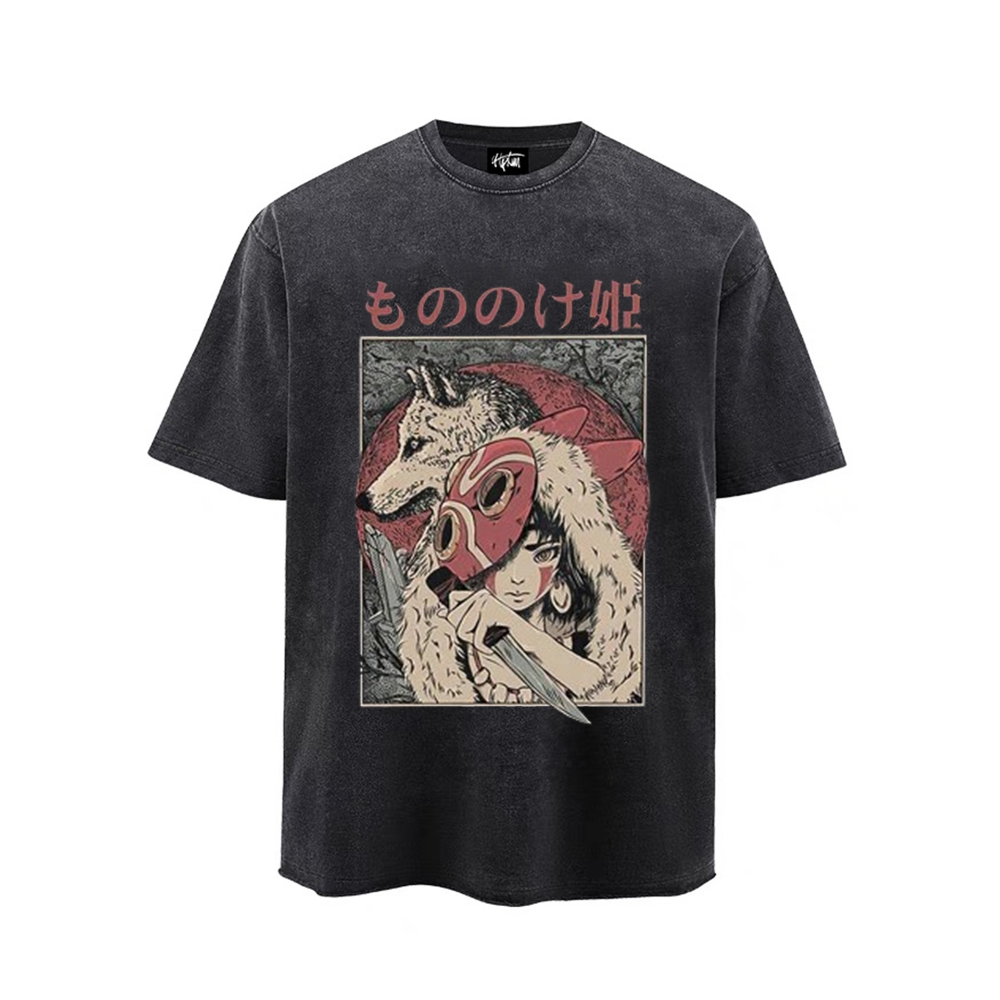 “Japanese wolf knife trendy print” T-shirt