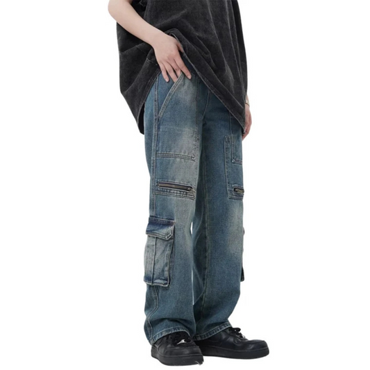 "Urban Minimalist Multi-Pocket" Jeans