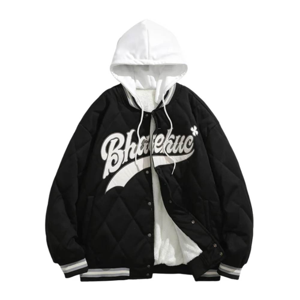 Urban Classic Letter Graphic Coat