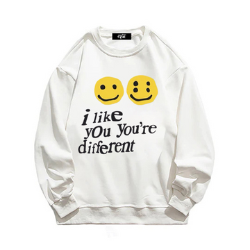 “Niche design smiley letter print” Sweatshirt