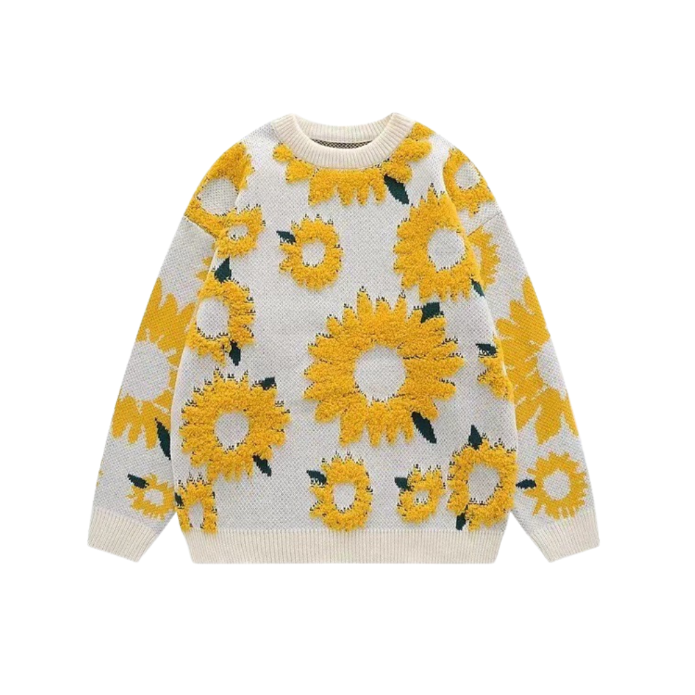 “ Cozy Sunflower” Sweater