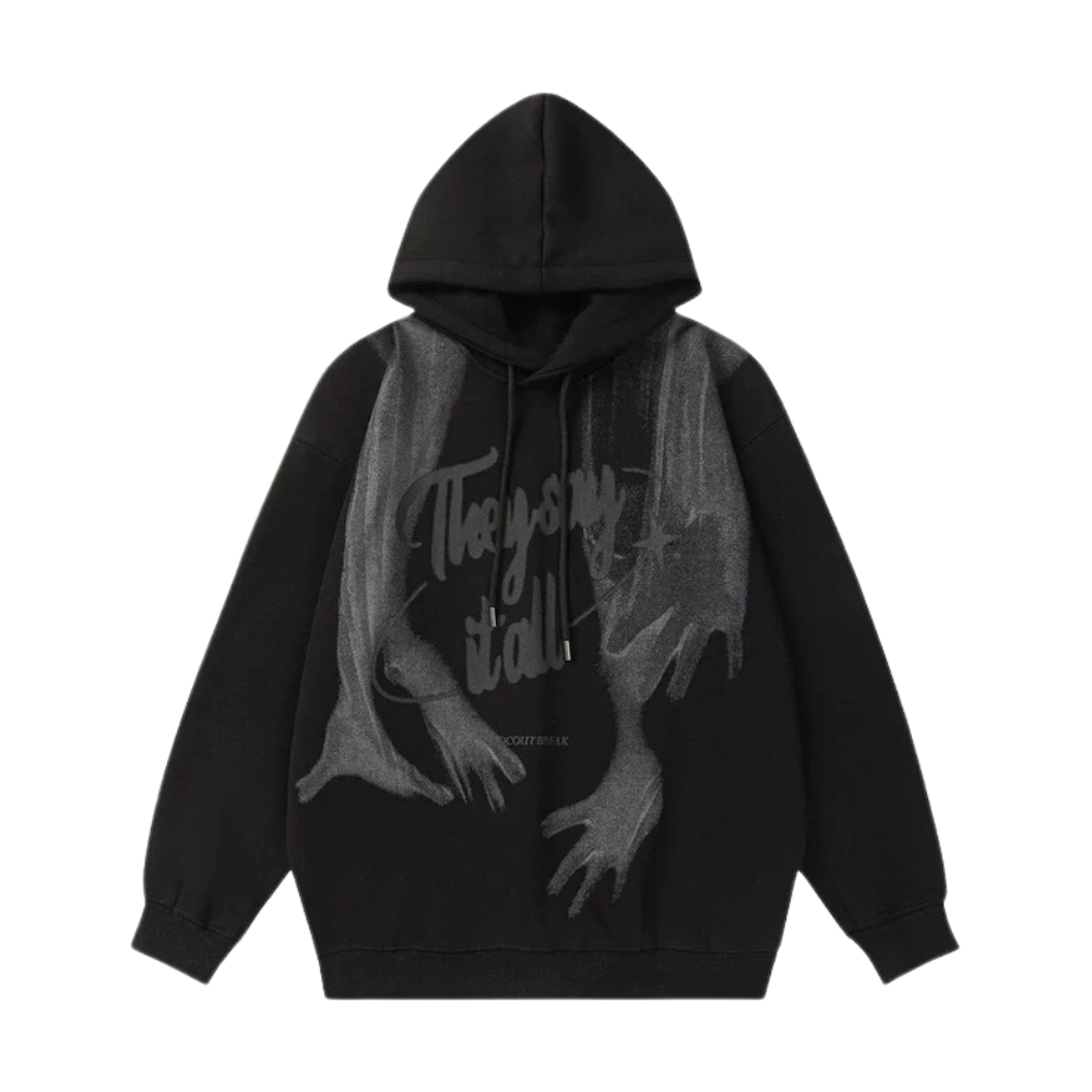 “Shadow Letter Print” Hoodie