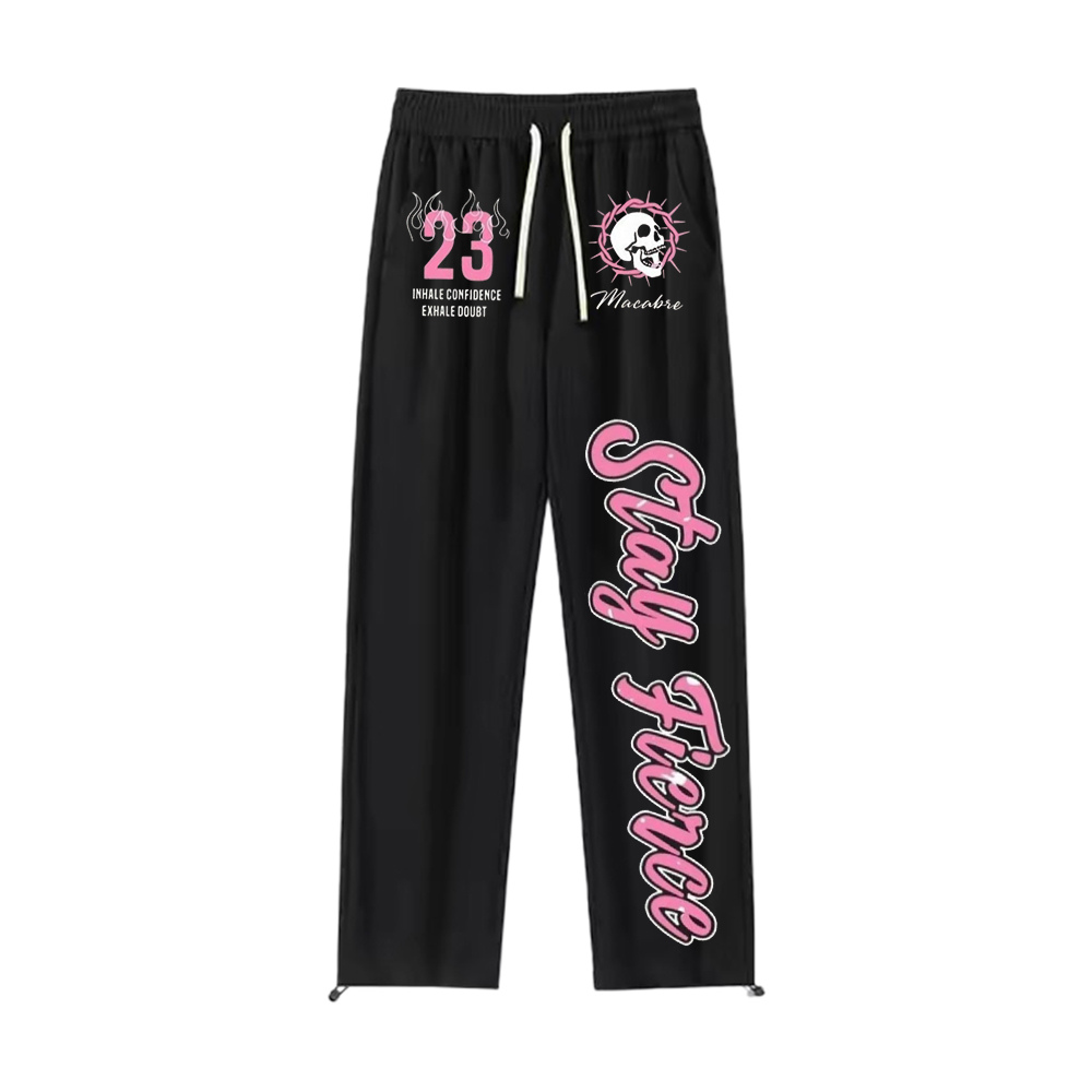 "Pink Skeleton Letter" Sweatpants