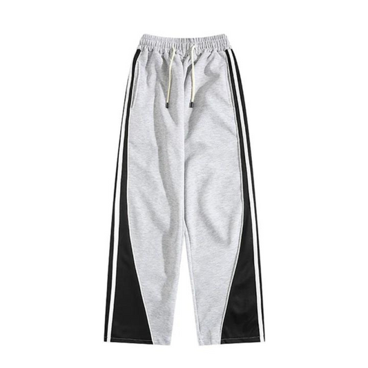 "Versatile Contrast Color Straight Leg" Sweatpants