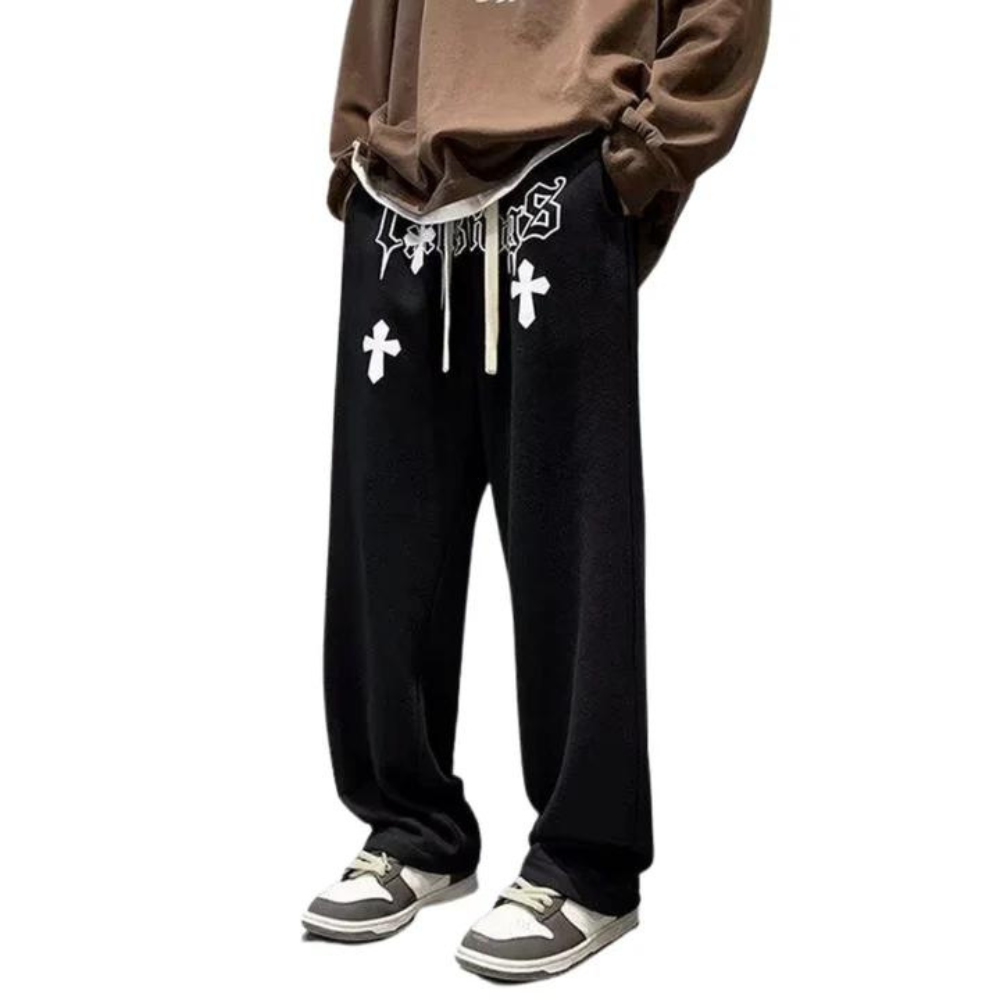 "Hip Hop Cross Trendy Alphabet" Sweatpants