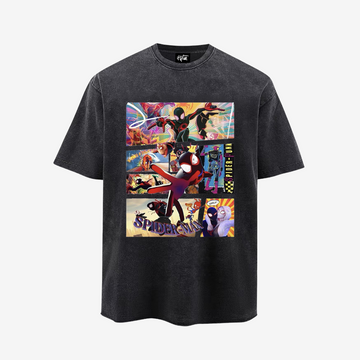 “American cartoon spider travels through parallel universe” T-shirt