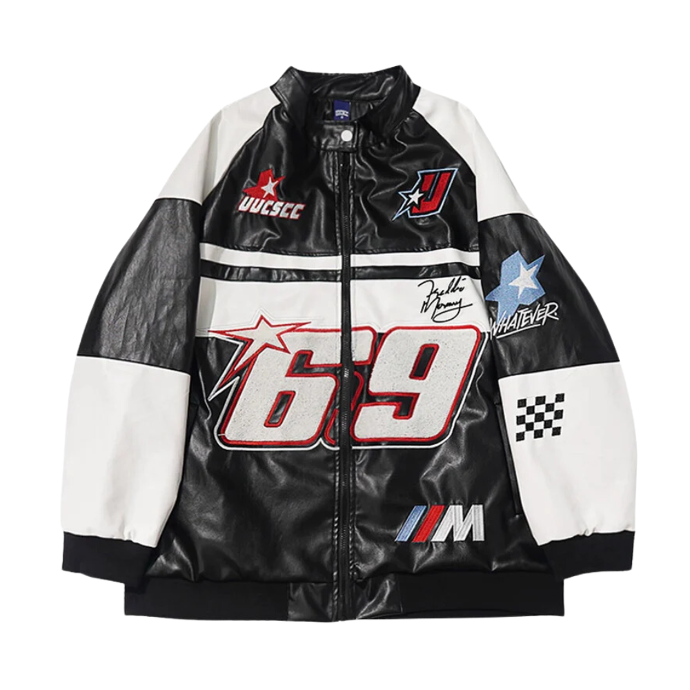 “Hip Hop Embroidery Motorcycle” Jacket