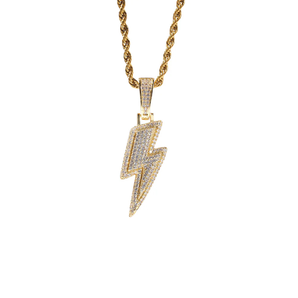 "Hip Hop Diamond Lightning" Necklaces