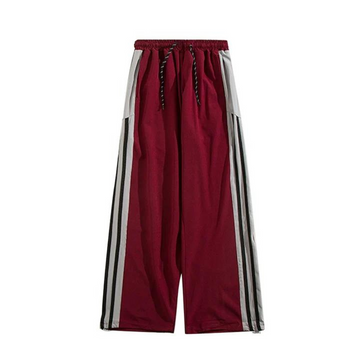 "Vintage Striped Wide Leg Drape" Sweatpants