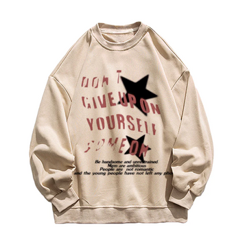 “Simple Letter Starl” Sweatshirt