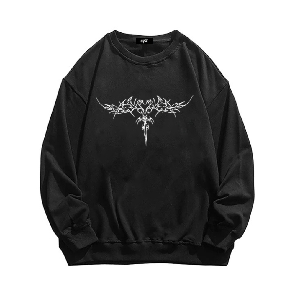 “American niche trend dark style cool texture printing” Sweatshirt