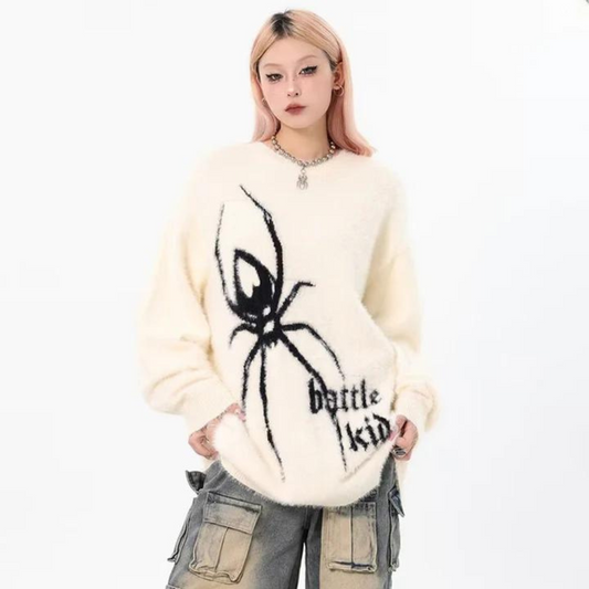 High Street Spider Jacquard Fleece Sweater