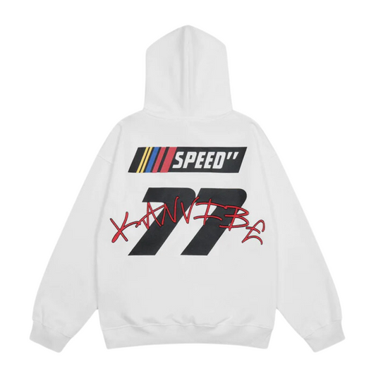 “Number Print Embroidered” Hoodie